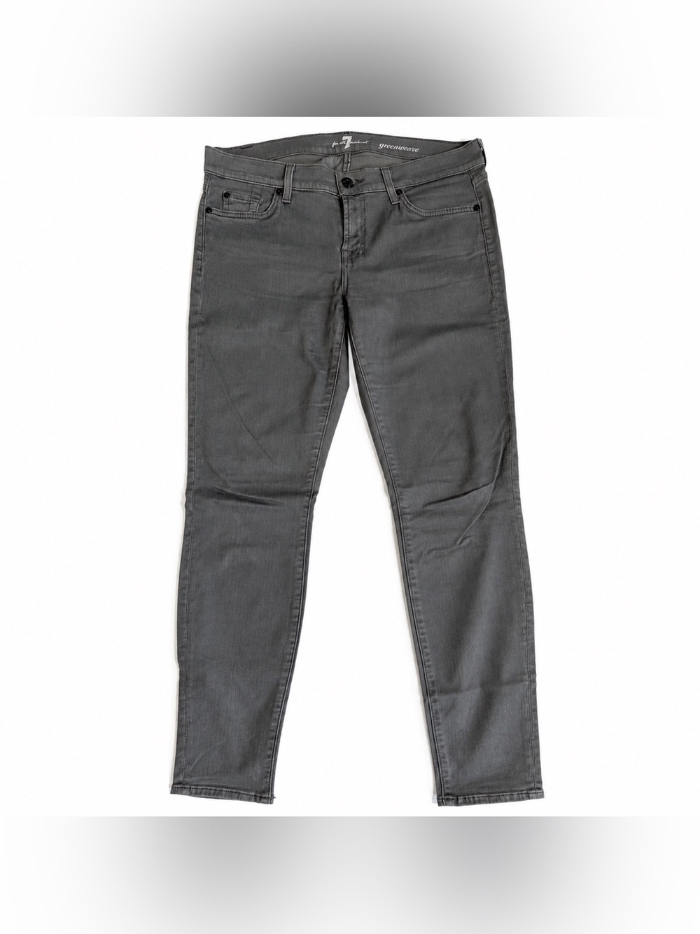 7 For All Mankind Guenevere Gray Stretch Jeans Size 30